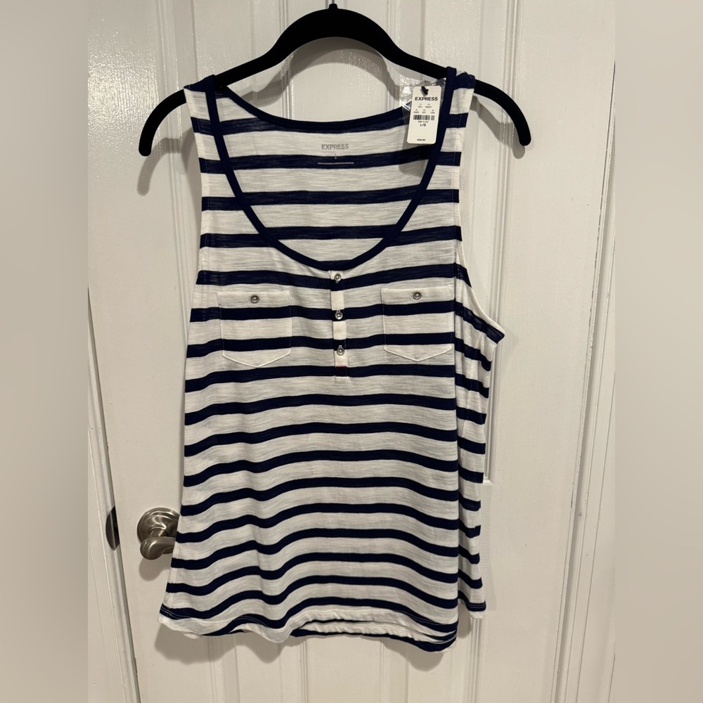 Express Striped tank top featuring Jack